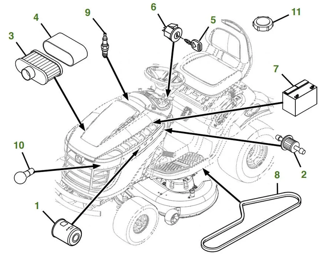 John Deere Lawn Tractor Schematic Deere John Parts Diagram L