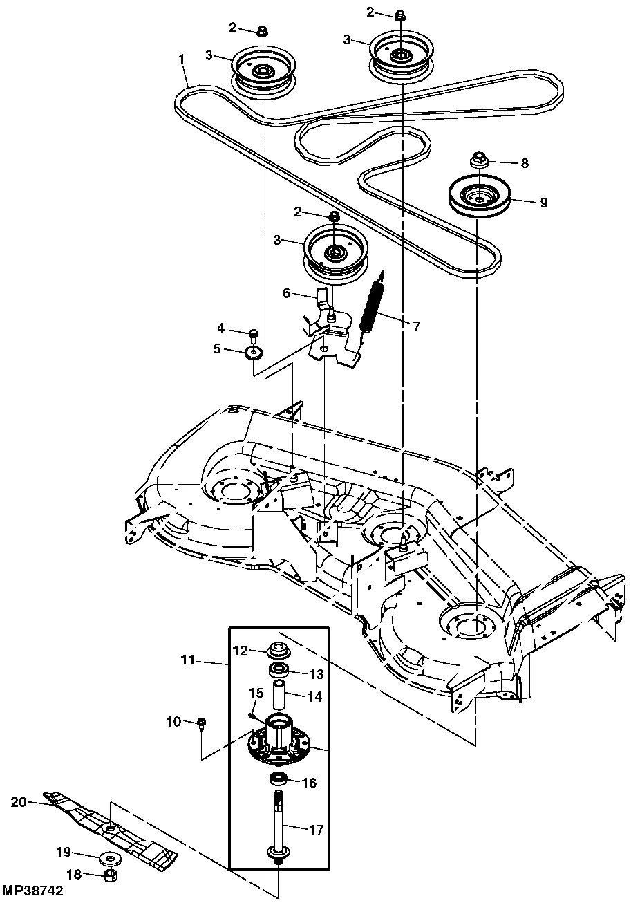 John Deere Zero Turn Drive Belt Diagram