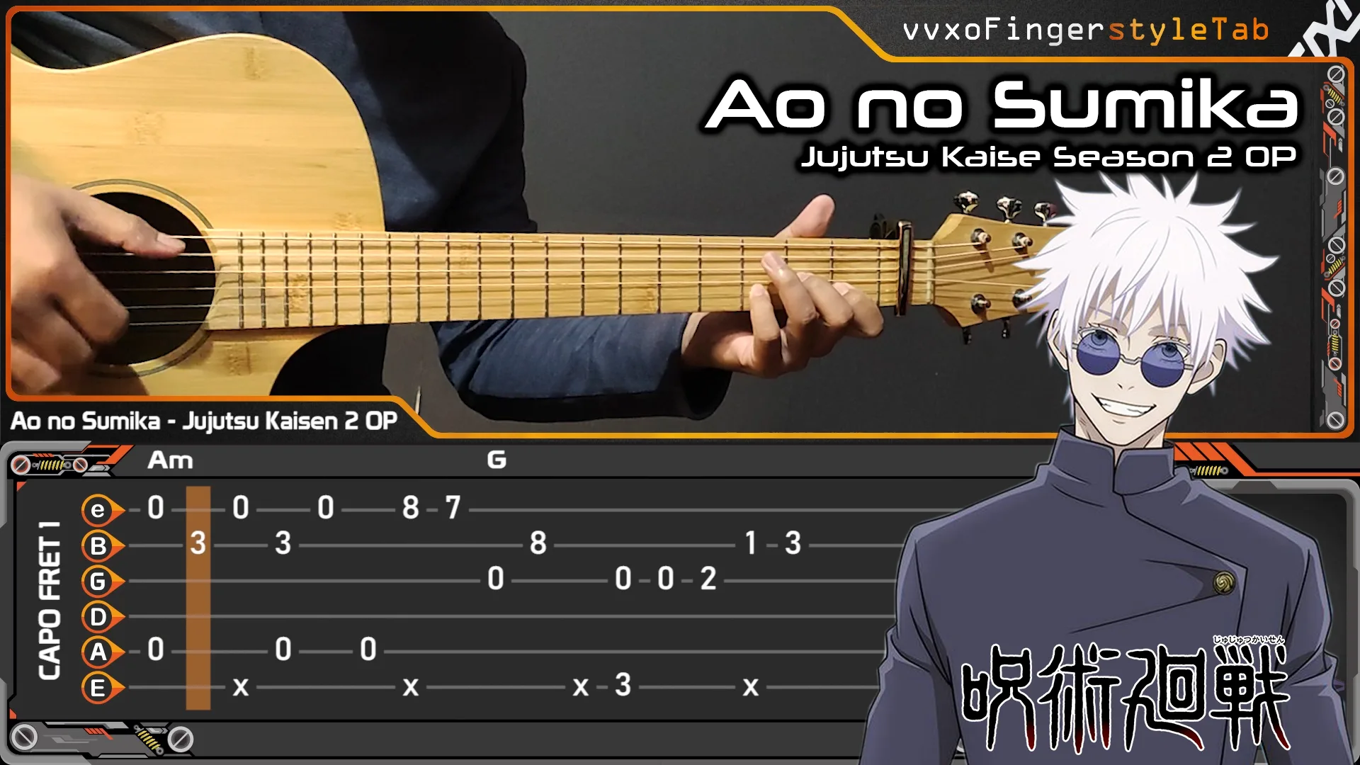 Jujutsu Kaisen Season 2 Op Ao No Sumika 青のすみか Acoustic Fingerstyle Guitar Cover Where Our Blue