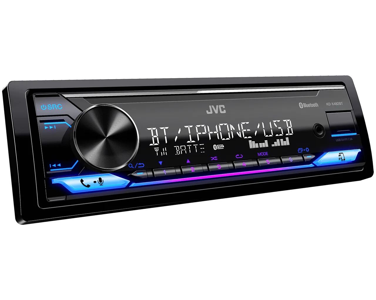 Jvc Kd X482Bt Mechless Aux Usb Bluetooth 3X Preouts Car Stereo Great Value Driving Sound