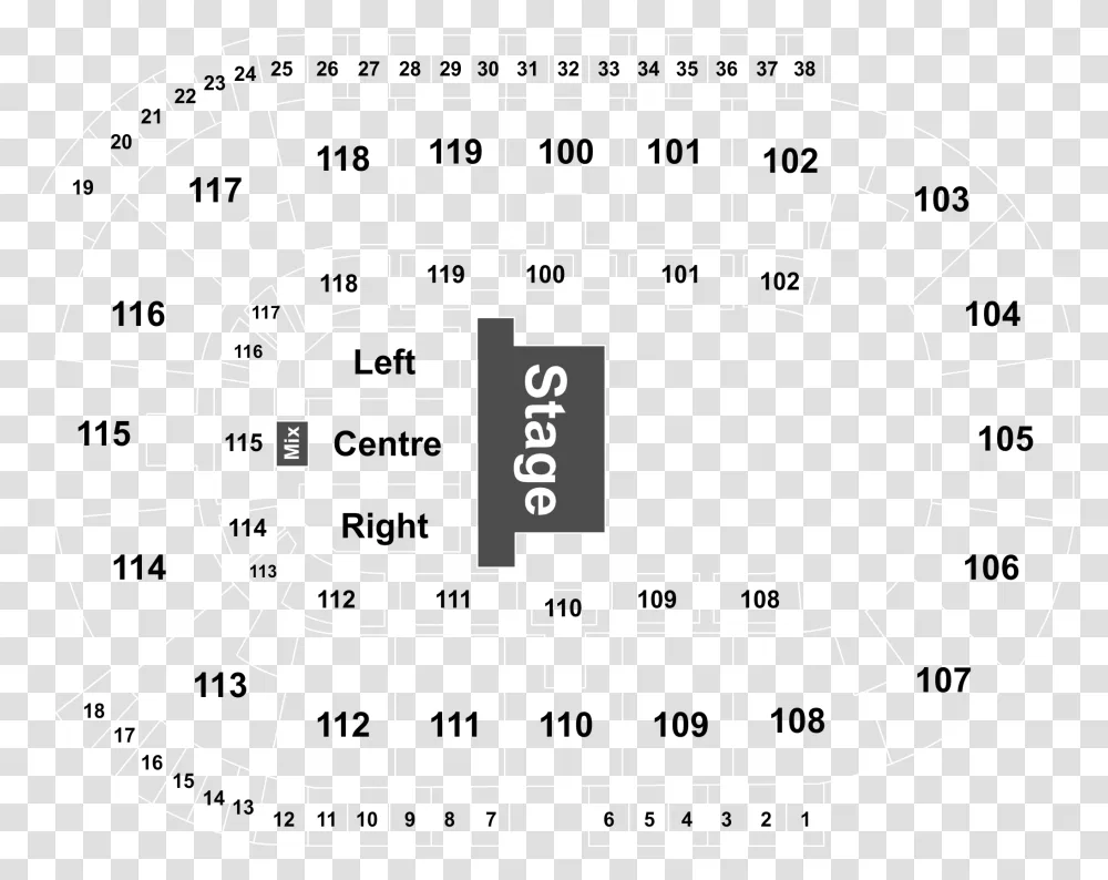 K Rock Centre Seating Chart Plot Plan Diagram Maze Transparent Png