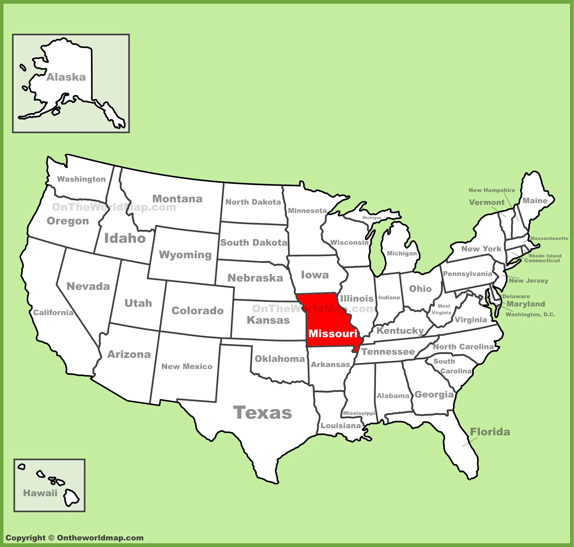Kansas City Mo Map Usa Loree Ranique