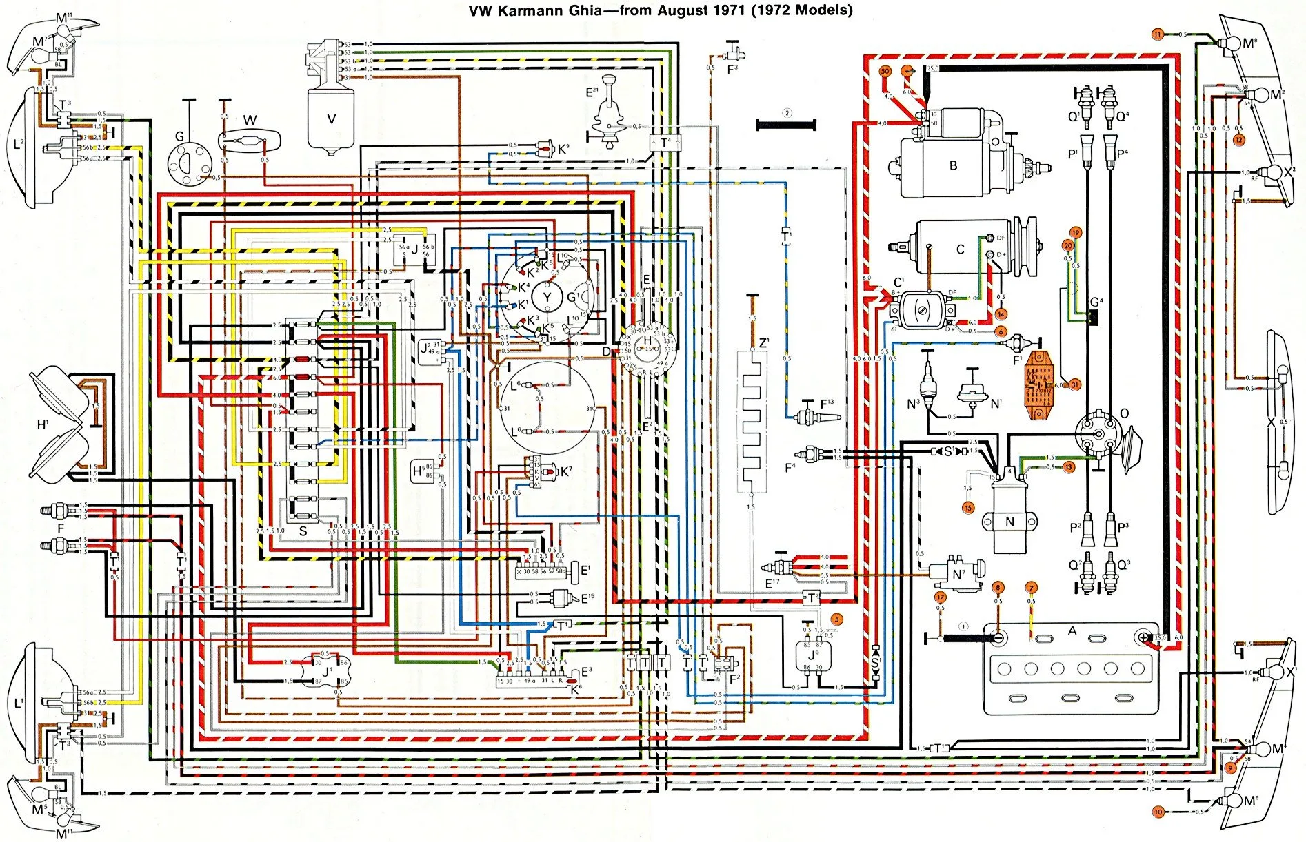 Karmann Ghia Wiring Diagrams