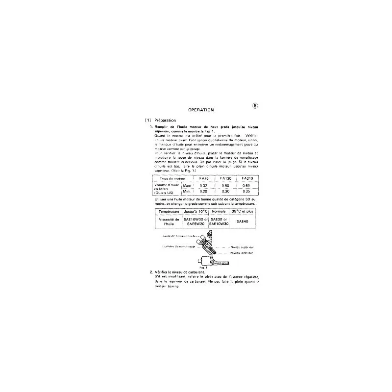 Kawasaki Fa76 Fa130 Fa210 Notice D Entretien