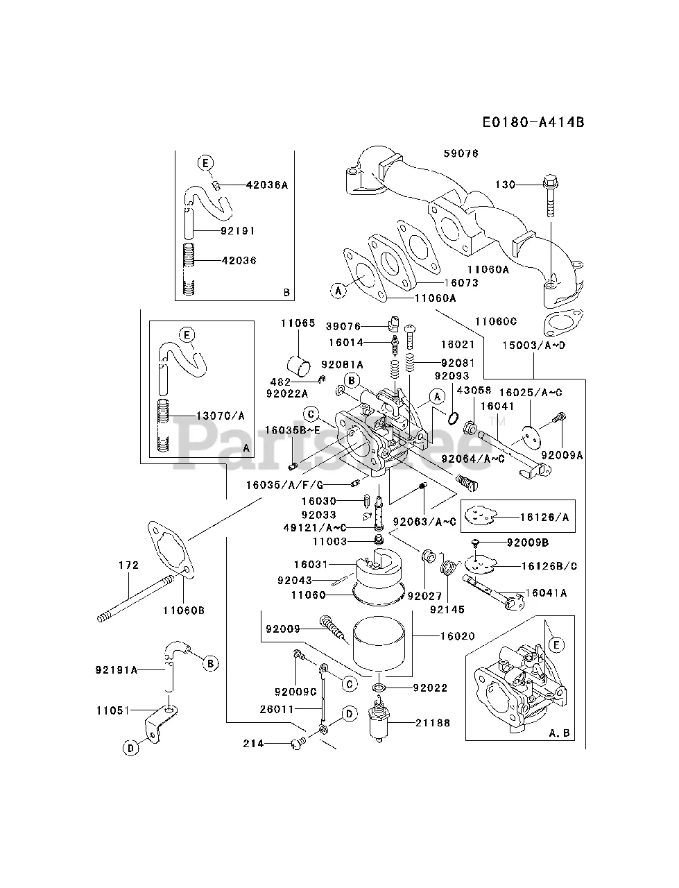 Kawasaki Fh500V As10 Kawasaki Engine Carburetor Parts Lookup With Diagrams Partstree