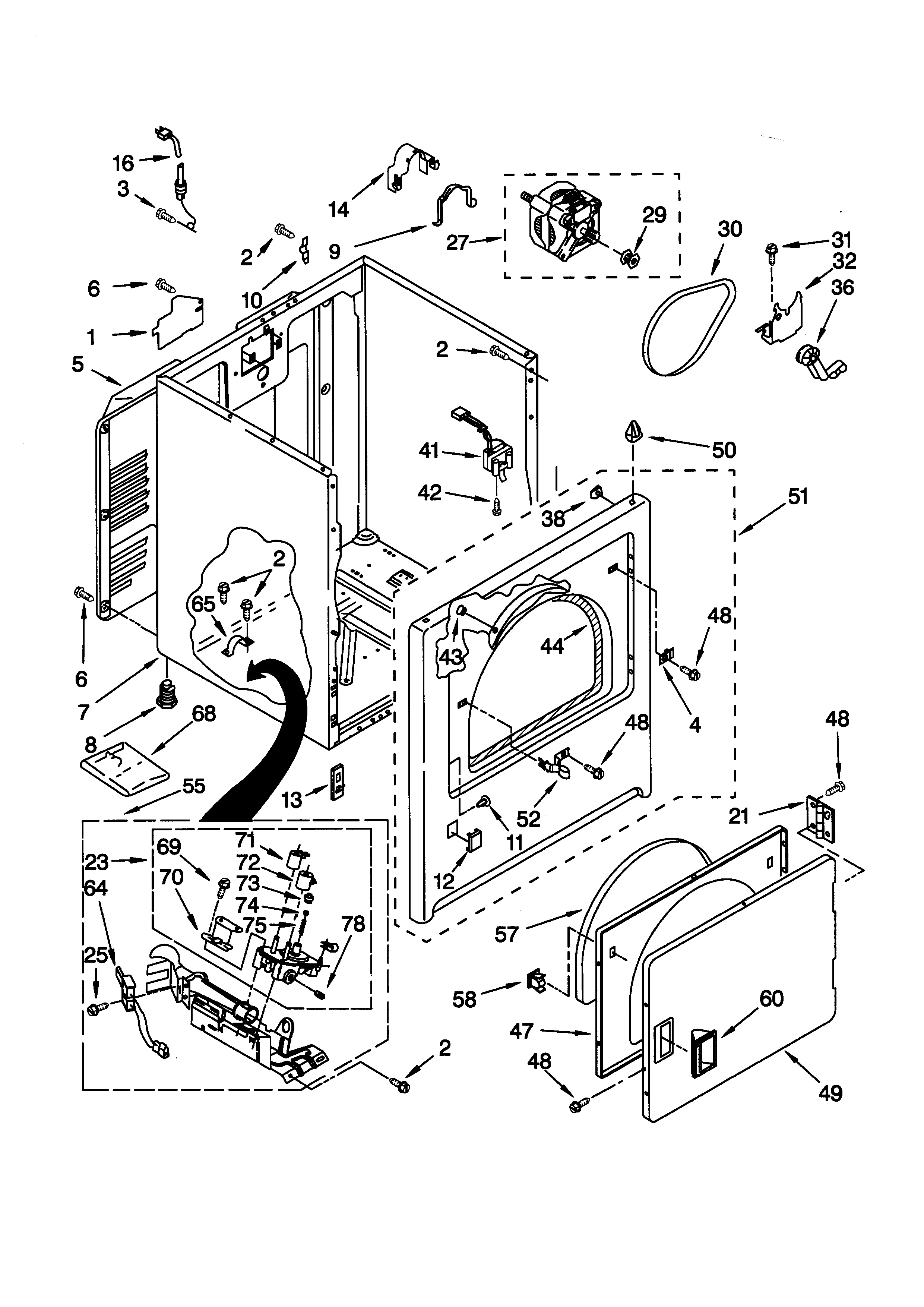Kenmore Dryer 110 Parts Diagram