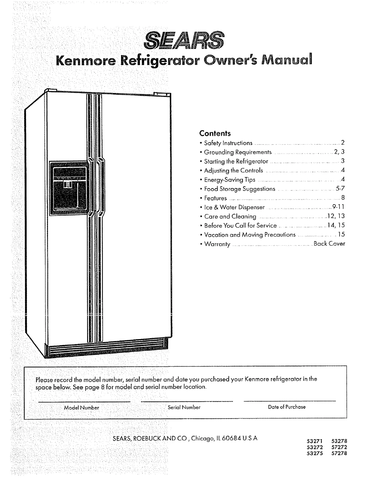 Kenmore Elite Freezer Manual