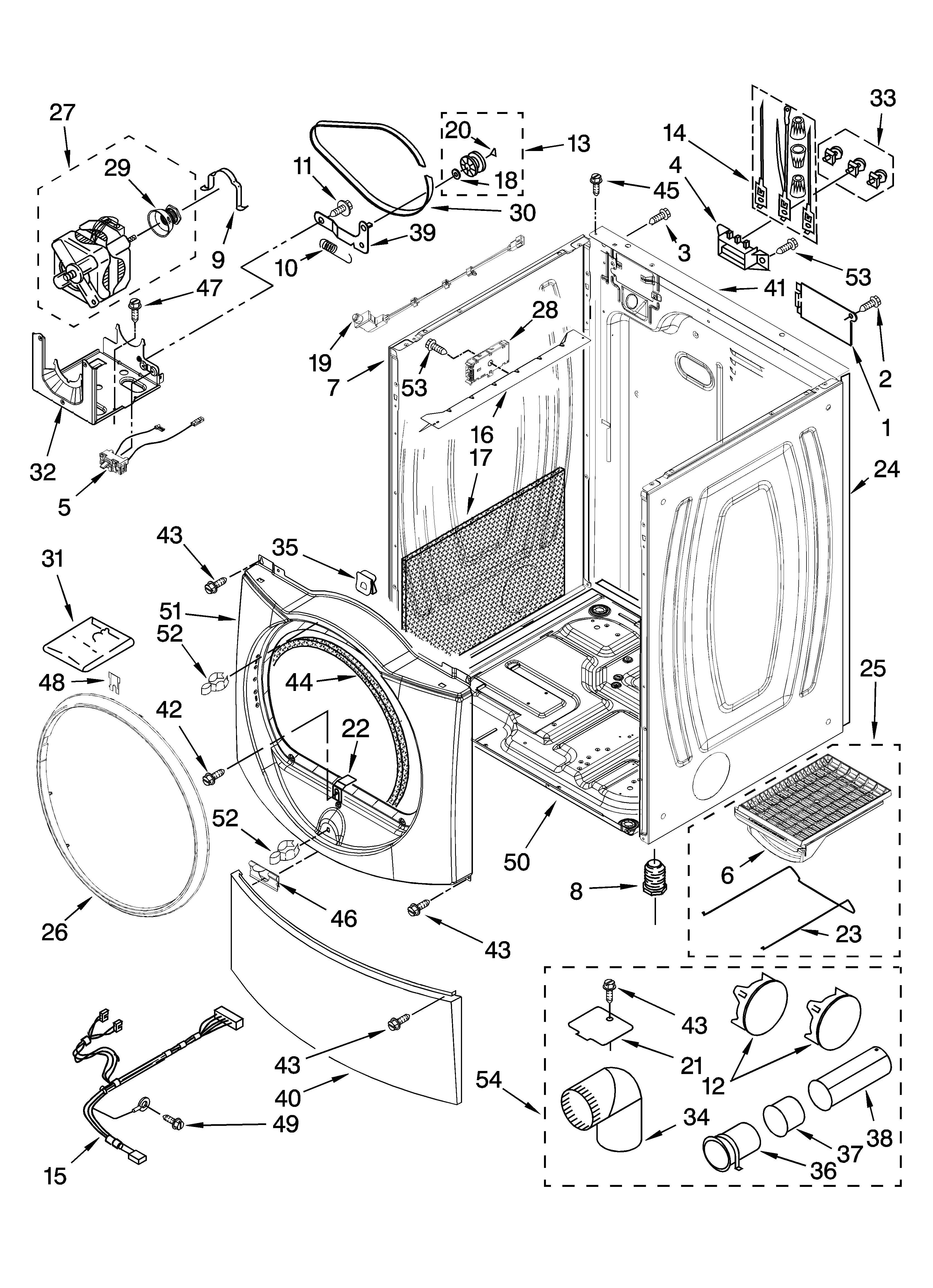 Kenmore Elite He3 Dryer Parts Diagram