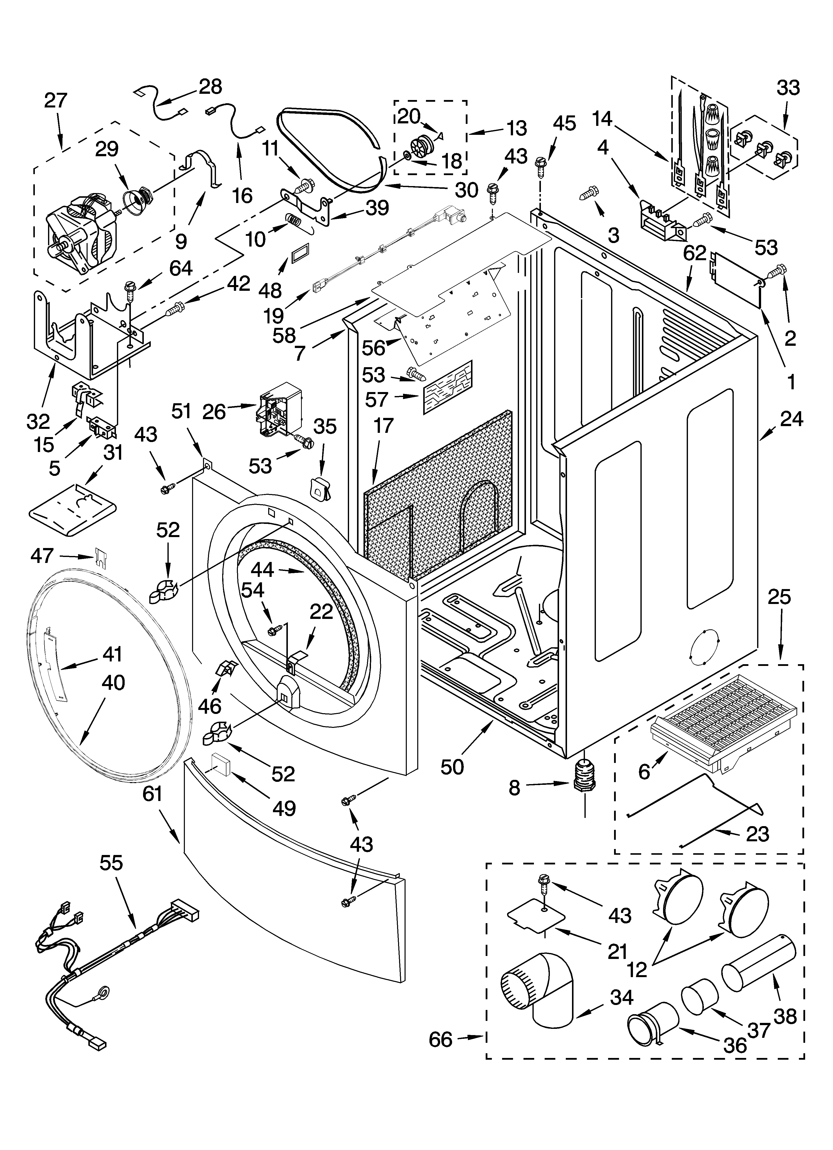 Kenmore Elite He3 Dryer Parts Diagram