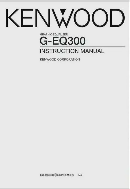 Kenwood G Eq300 Stereo Graphic Equalizer Operating Instruction Eq User Manual 7 99 Picclick Uk