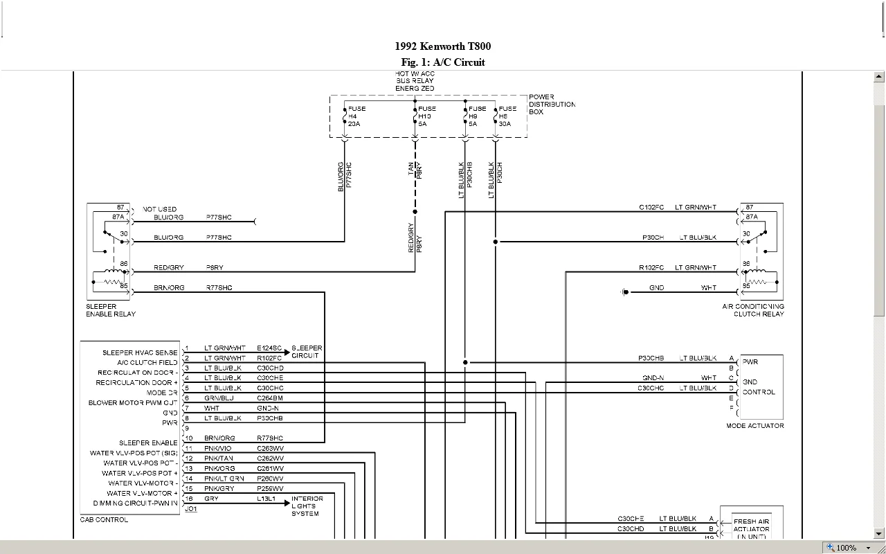 Kenworth T800 Wiring Schematic Wiring Diagram