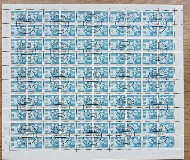 Kompletter Bogen 100 Briefmarken Karl Marx Stadt 35 Pfennig 2506 Ddr 1984 Eur 7 90