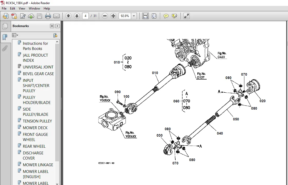 Kubota Bx2380 Parts Diagram