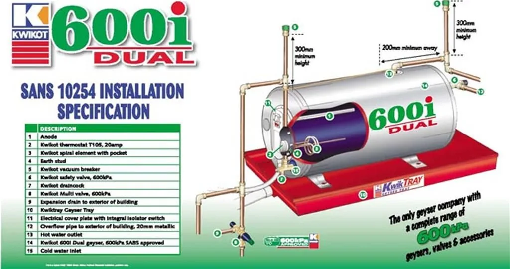 Kwiksol Solar Geyser Installation Diagram Kwikot 200L On Roo