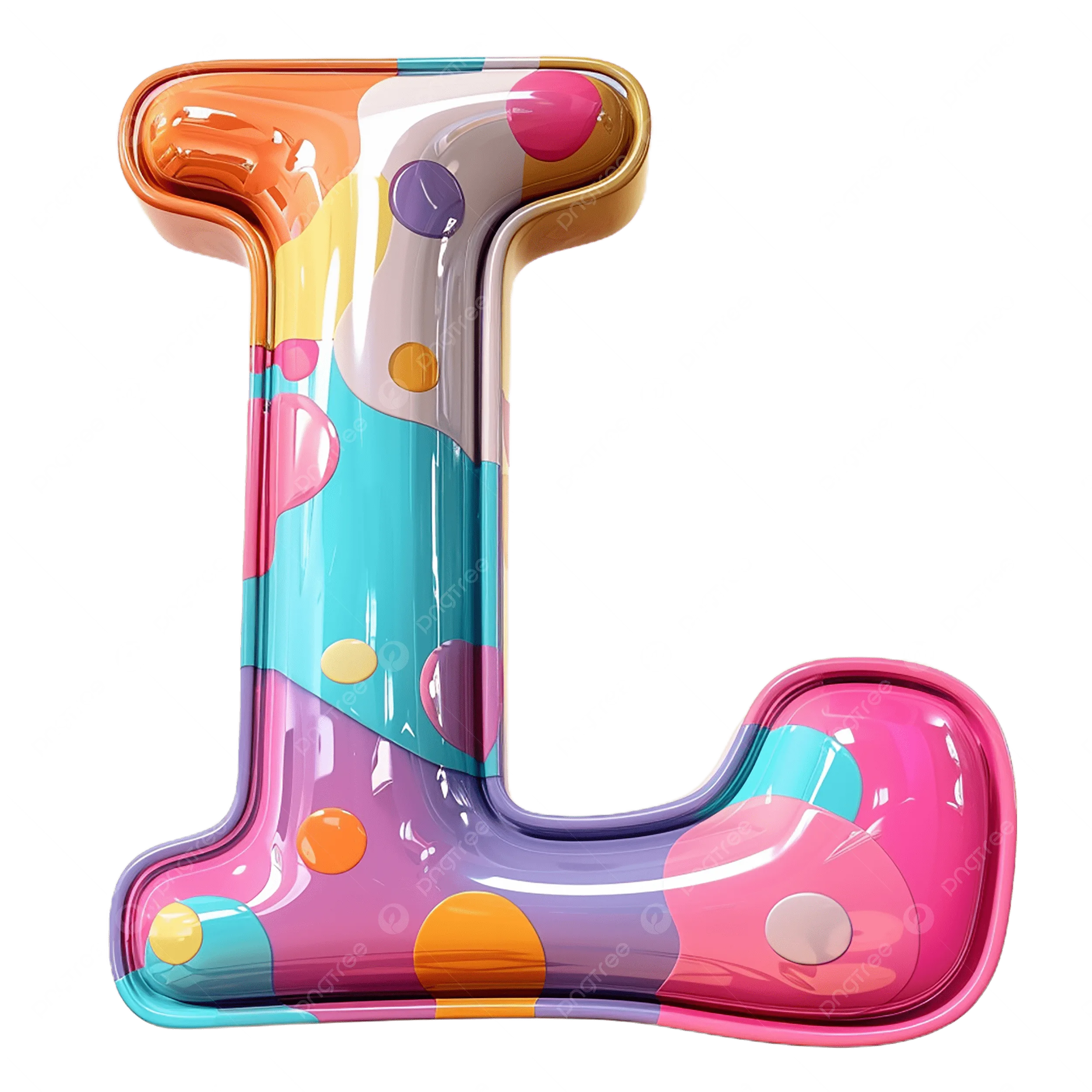 L Cartoon Alphabet Letter With Transparent Background 3D Alphabet Letter Png Transparent