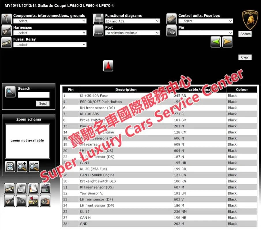Lamborghini Gallardo Wiring Diagram Coupe Spyder Lp550 2 Lp560 4 Lp570 4 Lp530 4 Lp520 4 Circuit