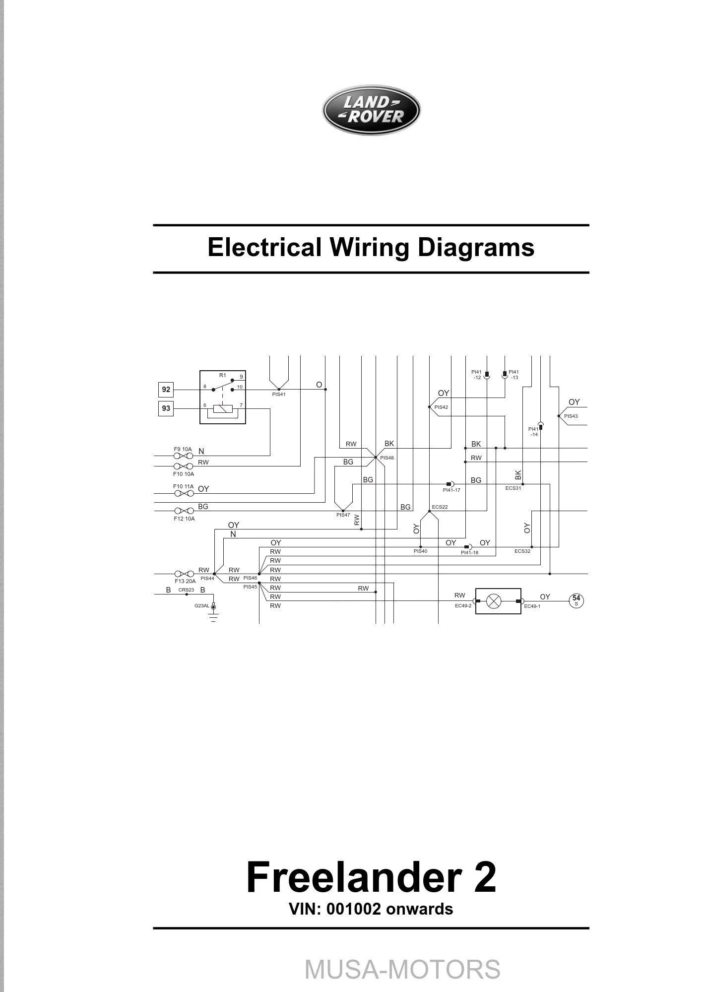 Land Rover Freelander 2 Electrical Wiring Diagrams Diy Guides