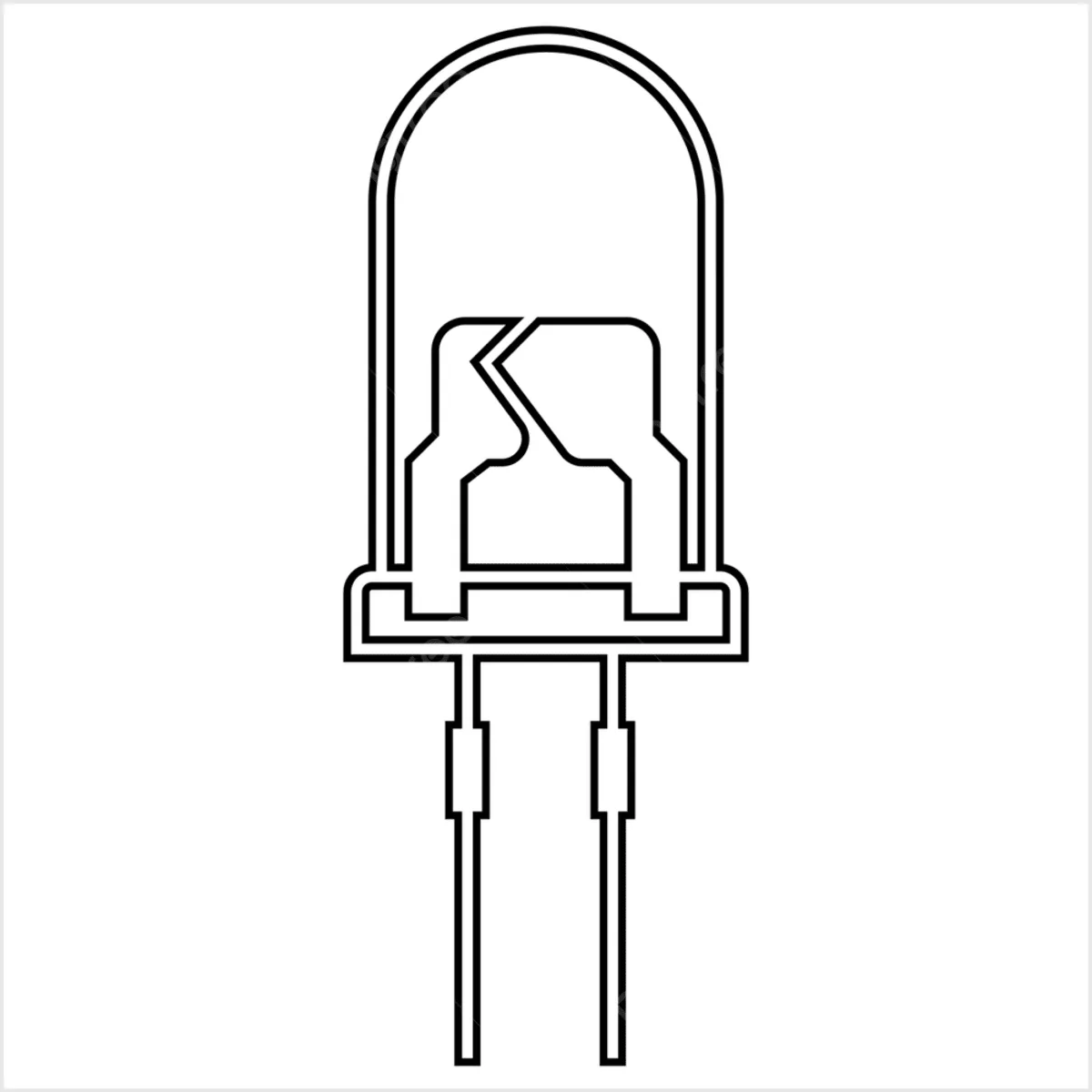 Led Icon Light Emitting Diode Light Drawing Led Drawing Led Sketch Png And Vector With
