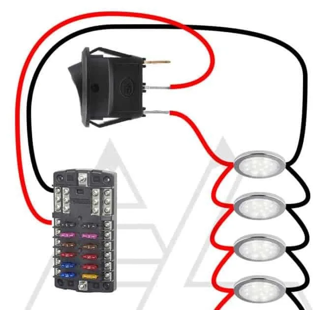 Led Light Circuit Diagram 12V
