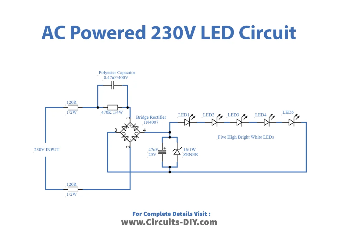 Led Light Circuit Diagram 230V At Rachel Morgan Blog