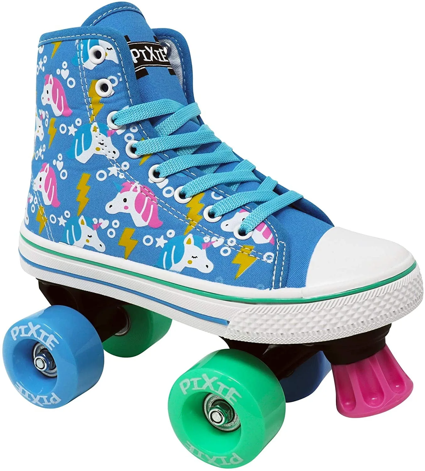 Lenexa Roller Skates For Girls Pixie Unicorn Kids Quad Roller Skate Indoor Outdoor Derby