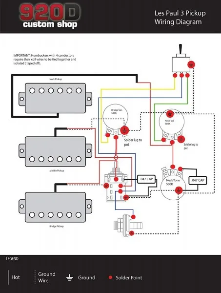 Les Paul 3 Pickup Wiring Diagram