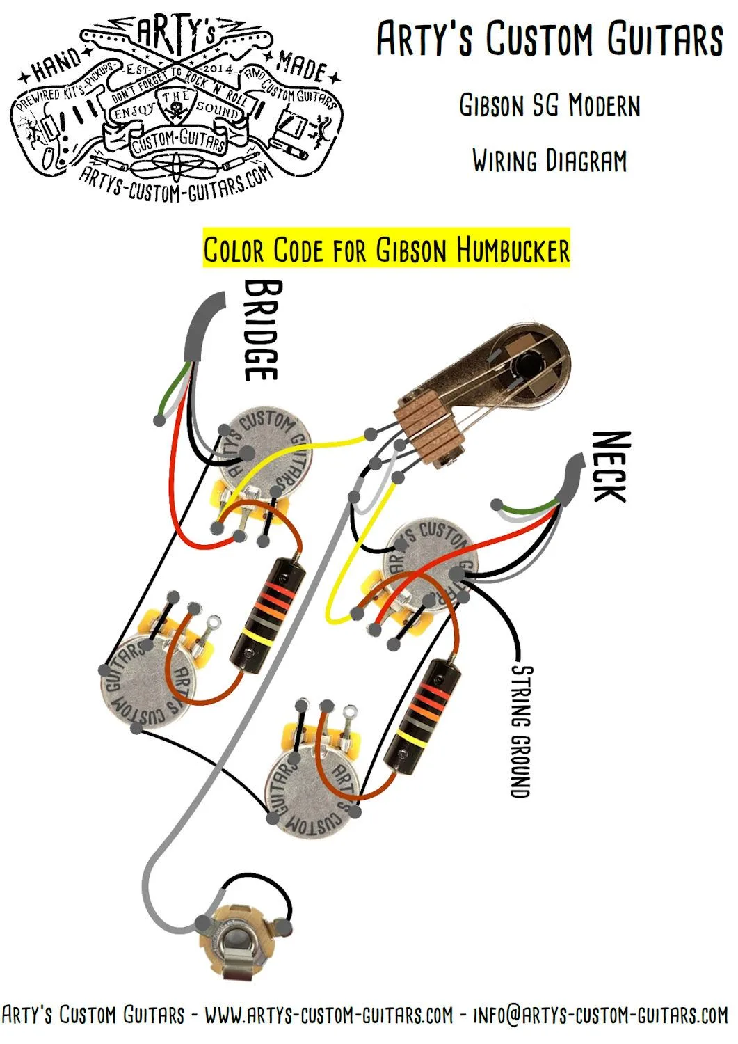 Les Paul Wiring Diagram 50S