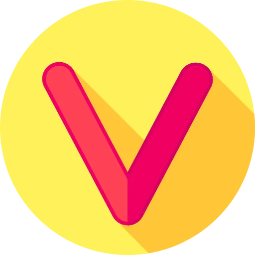 Letter V Generic Color Fill Icon