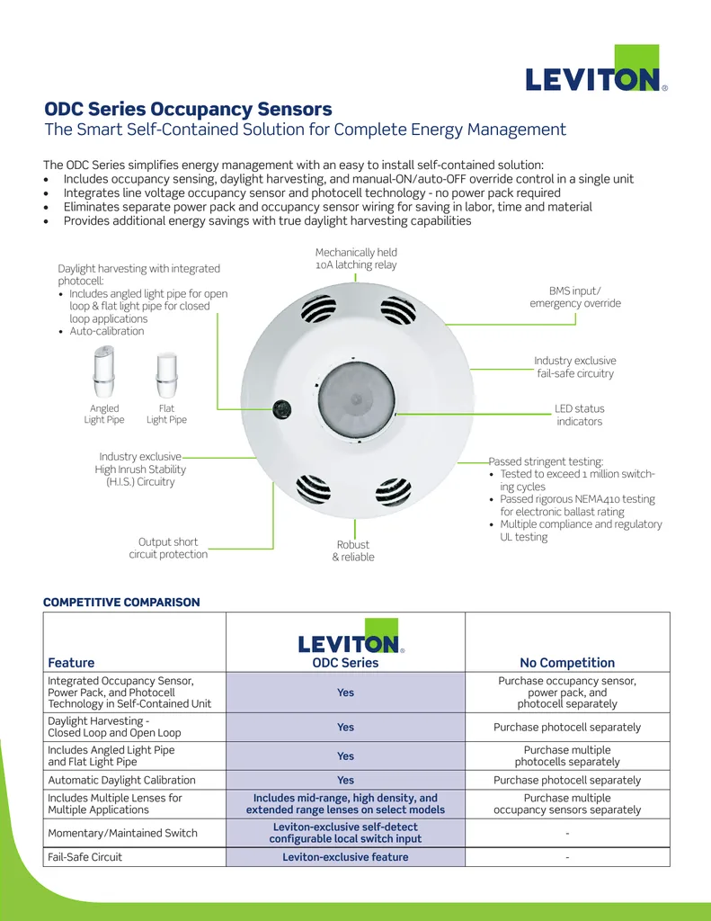 Leviton Ceiling Occupancy Sensor Wiring Diagram