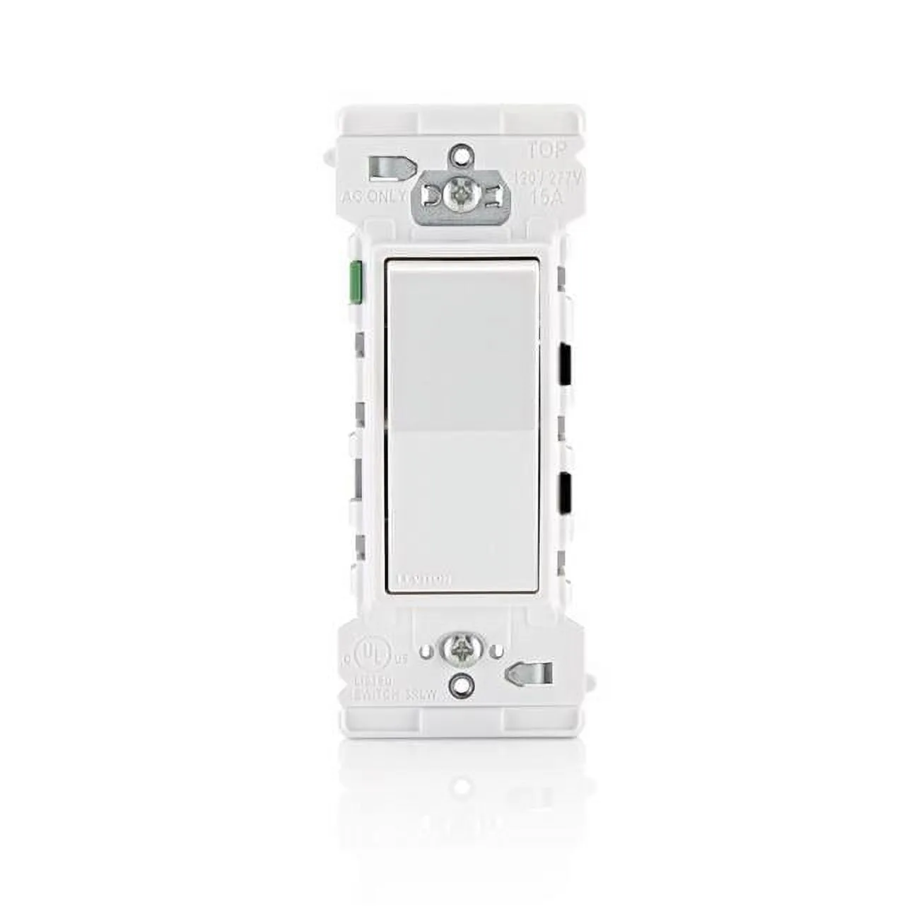 Leviton Decora Edge 15 Amps Single Pole Rocker Rocker Switch White 1 Pk