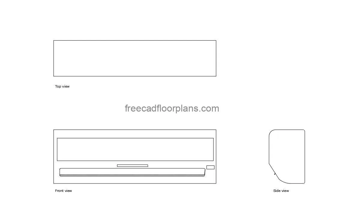 Lg Split Ac Free Cad Drawings