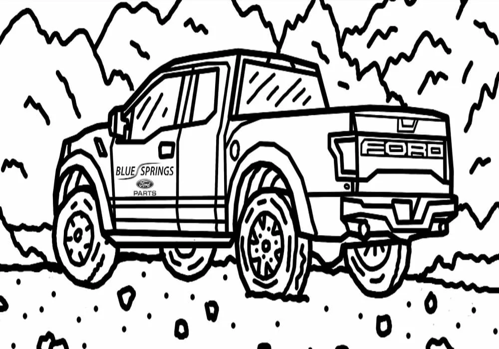 Lifted Ford Truck Coloring Pages