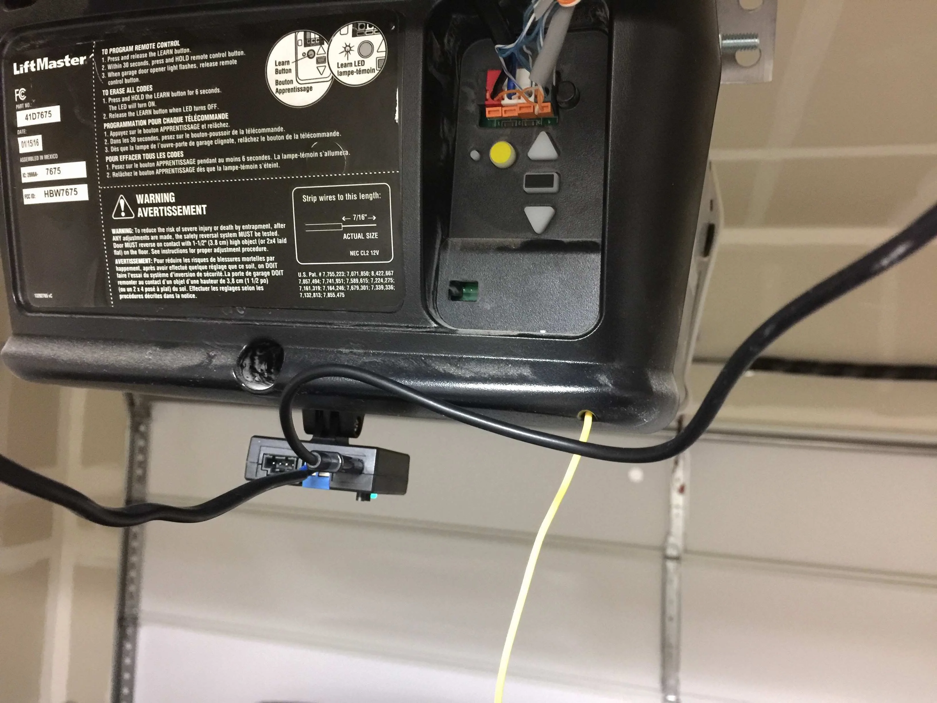 Liftmaster Garage Door Opener Sensor Wiring