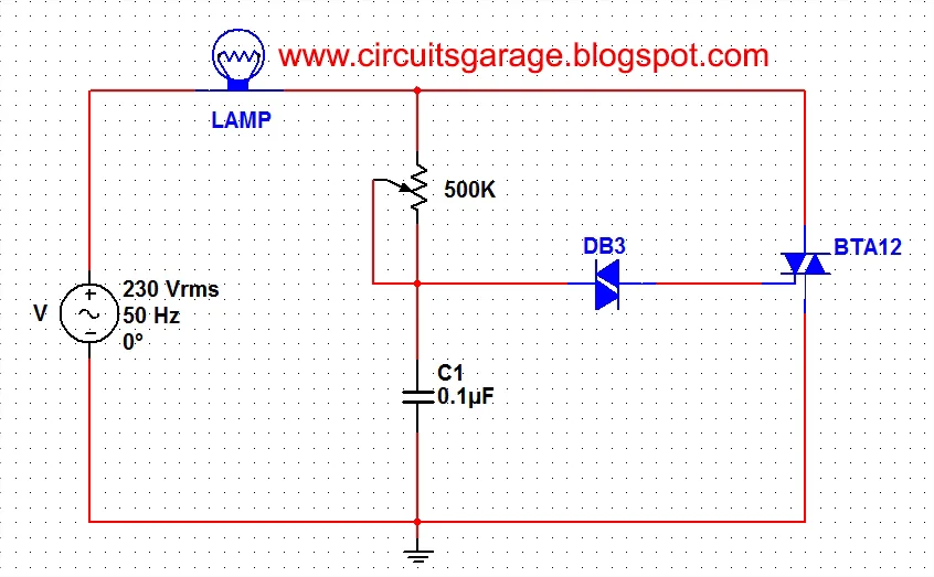 Light Dimmer Circuit Using Diac And Triac Electronics