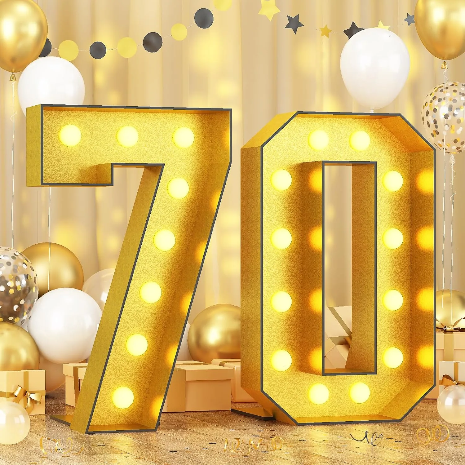 Light Up Numbers 70 4Ft Light Up Numbers Number 70 Marquee Gold Large Light Up