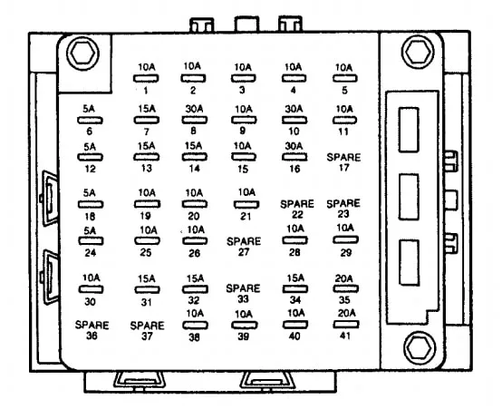 Lincoln Continental Mk9 1996 1998 Fuse Box Diagram Auto Genius
