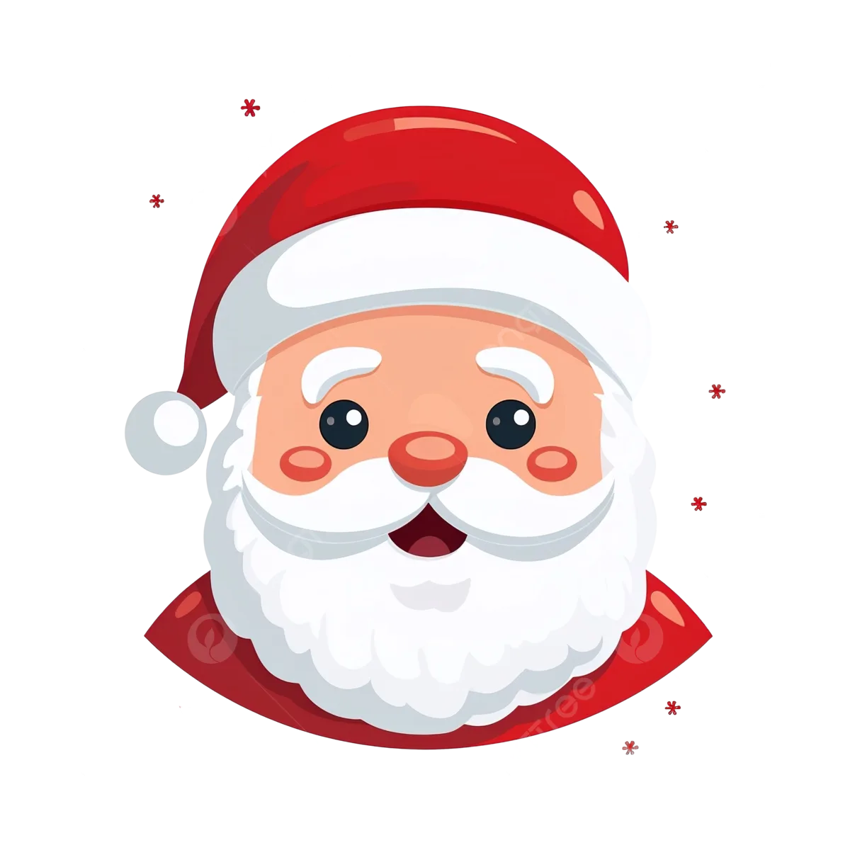 Linda Cara De Santa Dibujos Animados De Estilo Plano Santa Claus En Navidad Png Dibujos Navidad