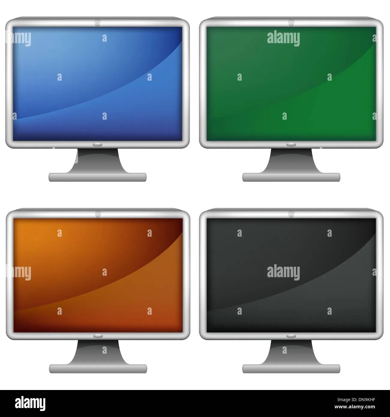 Liquid Crystal Display Monitors Stock Vector Images Alamy