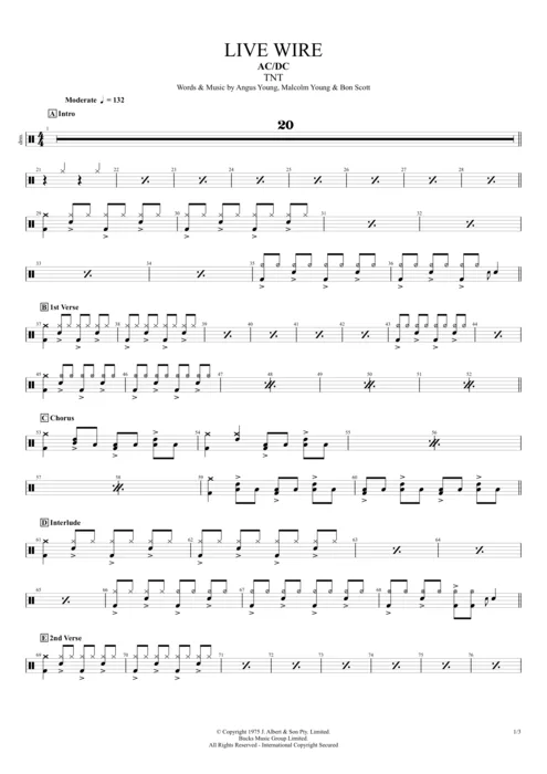 Live Wire Tab By Ac Dc Guitar Pro Full Score Mysongbook