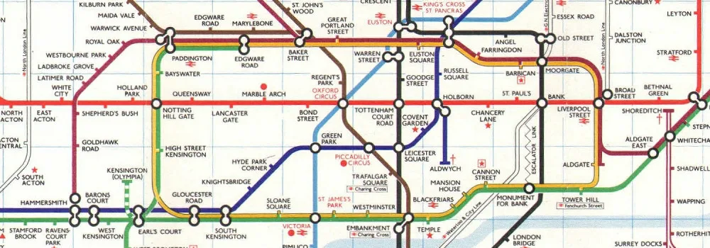 London Transport Diagram Of Lines Number 1 1977 12 76 3239M 1 000 000 By Garbutt Paul E