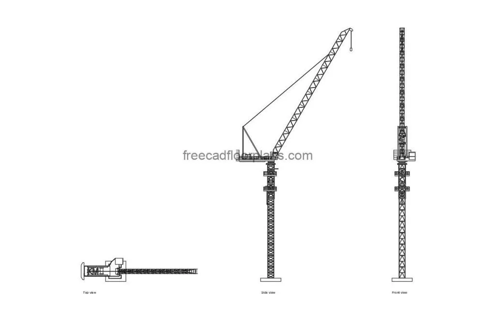 Luffing Jib Crane Free Cad Drawings