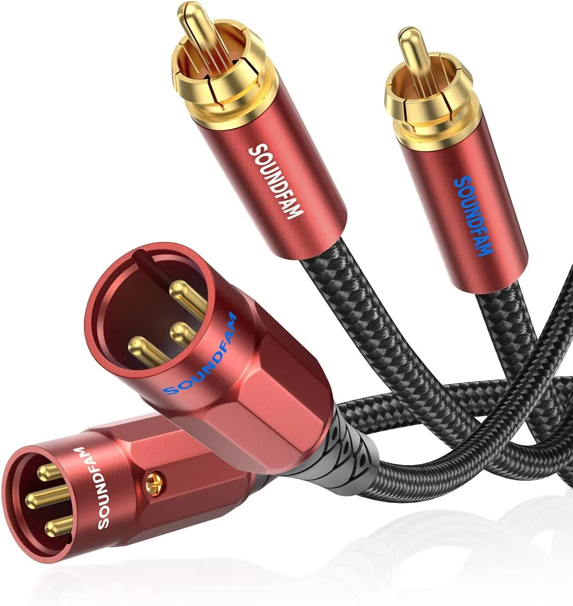 Luxferre Xlr Rca 変換 Rca Xlr 変換 ケーブル Xlr To 2 Rca Xlr メス Rca ケーブル 1M Dual Rca オス