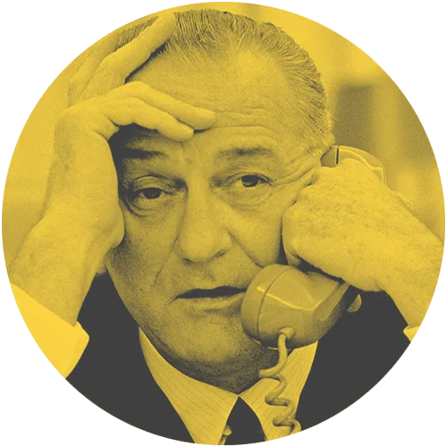 Lyndon B Johnson And Richard B Russell On 30 October 1968