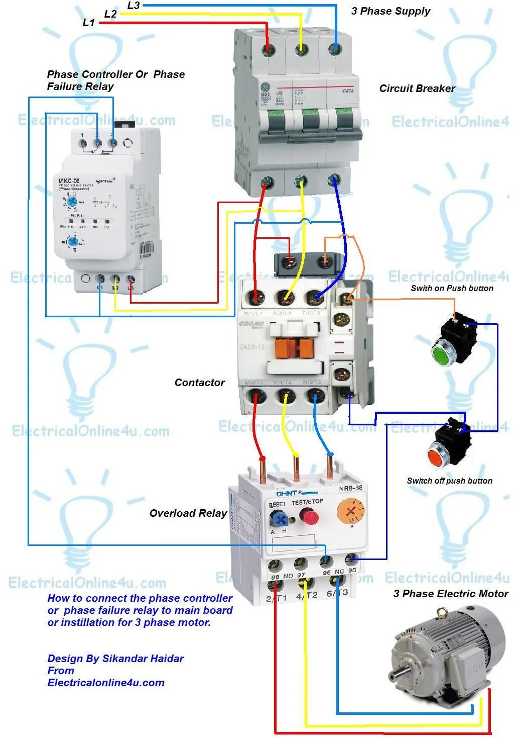 Magnetic Contactor Wiring Diagram Three Phase