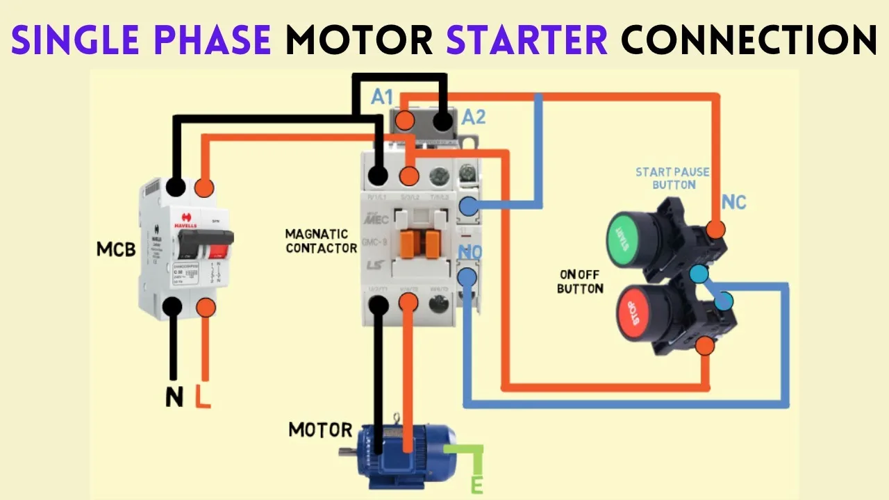 Magnetic Motor Starter Diagram