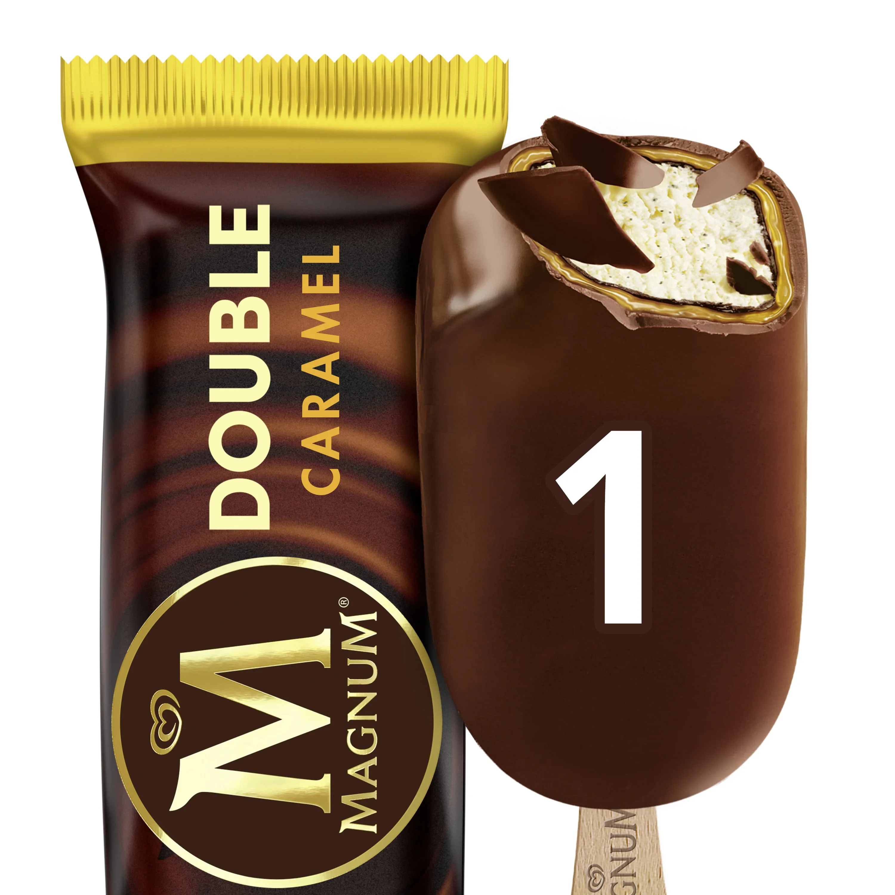 Magnum Single Serve Double Caramel Ice Cream Bar 1 Ct