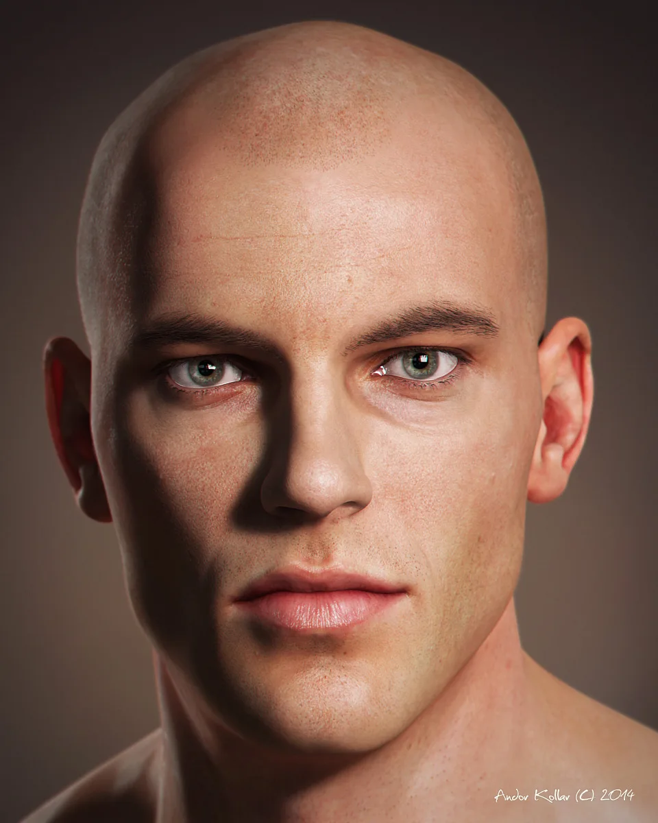 Male Body Anatomy Study Andor Kollar Character Artist