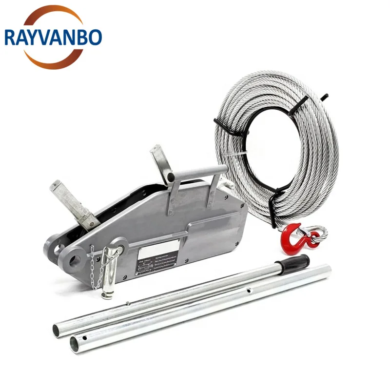 Manual Cable Wire Rope Pulling Hoist Pulling Hand Winch Wire Rope Hoist China 0 5T Wire Rope