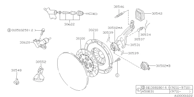 Manual Transmission Clutch 2001 Subaru Impreza