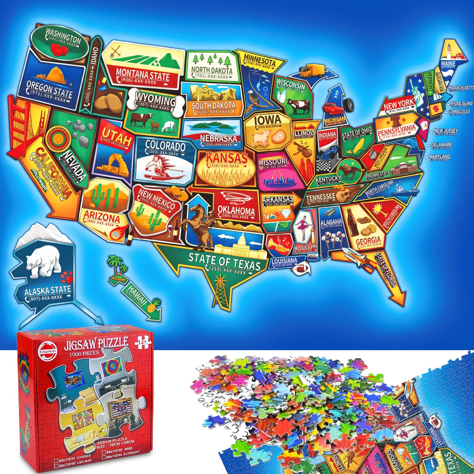 Map Of Us Puzzle